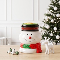 Lampe chauffe-cire en céramique de Noël au design mignon, diffuseur électrique d'arômes, lampe à parfum, prise multi-usages, prise américaine, ampoule halogène, pour la maison, certifié ETL