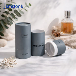 กล่องทรงกระบอกแก้วใส่โลโก้แบบกำหนดเอง เป็นมิตรกับสิ่งแวดล้อม บรรจุภัณฑ์หลอดกระดาษแข็งแข็งแรง บรรจุภัณฑ์หลอดกระดาษคราฟท์สำหรับน้ำหอม - Product Image 2