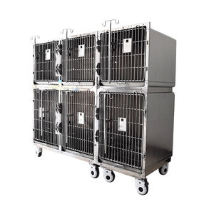 <span class=keywords><strong>Cages</strong></span> pour animaux de compagnie en acier inoxydable, cage d'exposition pliable, modulaire et robuste, chenils d'élevage de chiens - Product Image 5