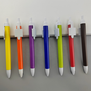 Bolígrafo Económico de Plástico Redondo y Cuadrado <span class=keywords><strong>con</strong></span> Clip Grande Tipo Click, Bolígrafo Azul <span class=keywords><strong>con</strong></span> Impresión de Logotipo Personalizado para Regalo Promocional - Product Image 2