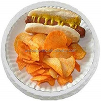 Assiettes en papier jetables pour desserts, blanches, légères, rondes de 7 pouces, pour la maison, les fêtes et l'usage quotidien