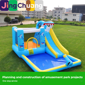 Château gonflable pour enfants, trampoline domestique, toboggan <span class=keywords><strong>aquatique</strong></span> en forme de requin, petit trampoline d'extérieur, château gonflable ludique, jouets - Product Image 2