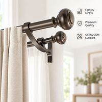 Tringle à rideaux en métal minimaliste pour fenêtres avec supports de montage assortis – Vente en gros