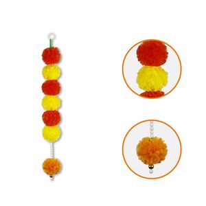 Diwali Lotus Hanging Decoration Indian Festival Door Wall Decor Artificial Marigold Flower <b>Garland</b> Tassel Pendant - Product Image 3