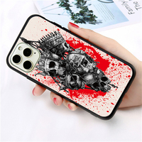 Hallowmas diable squelette TPU + PC étui de téléphone portable antichoc classique pour iPhone 16E 15Pro