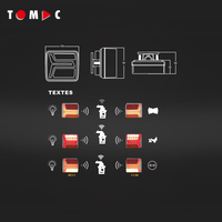 Ensemble de feux de remorque sans fil LED professionnels certifiés TOMAC CE, rechargeables, avec base magnétique et connecteurs 7 et 13 broches