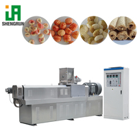 Chaîne de production complète de machines pour snacks soufflés entièrement équipées, extrudeuse bivis, moules interchangeables, formes variées, chips de tofu croustillantes
