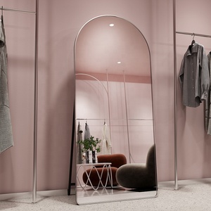 Miroir mural décoratif pleine longueur sur pied avec cadre en aluminium doré pour dressing et décoration intérieure - Vente en gros - Product Image 5