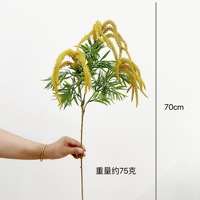 Tanaman Hijau Buatan, Buah Wisteria, Rumput Sage, Bunga Poplar Karet Lunak, Barang Dekoratif, Dekorasi Lunak Kreatif