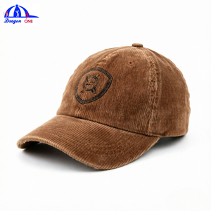 Gorra de Béisbol Unisex Personalizada Marrón <span class=keywords><strong>Oxford</strong></span>/Malla de 6 Paneles con Bordado de Escudo Vintage, Acabado Lavado y Ribete Vertical Discreto - Product Image 1