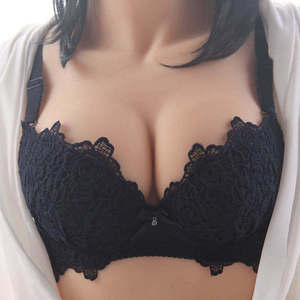 حمالة صدر نسائية بدون خياطة من الدانتيل الزهري حمالة صدر نسائية بظهر مع عقدة فراشية جيدة التهوية بدون حلقات فولاذية للنساء كوب بشعار براتل - Product Image 2