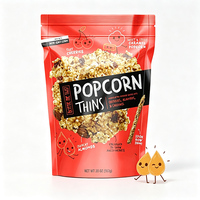 Sachet refermable de qualité alimentaire, imprimé en couleur, pour fruits, noix, pop-corn, chips, logo personnalisé acceptable
