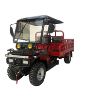 Tricycle à Carburant 300cc Tout-Terrain Agricole Quatre Roues Carrosserie Ouverte Motorisé Quadricycle Agricole à Passagers