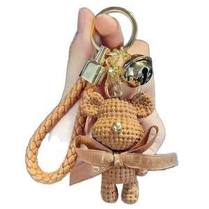 Móc khóa hình gấu hoạt hình tinh tế, móc khóa ô tô nữ xinh xắn, phụ kiện treo túi cặp đôi dễ thương, quà tặng tiện lợi - Product Image 5