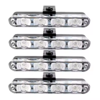 4-in-1 drahtlose Fernbedienung 12V Fahrzeug gitter Gitter montage Blitz Notfall warnleuchte Blau Blinklicht Stoßstange