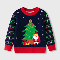 Pull de Noël pour garçons, 150+ styles, respirant, en jacquard tricoté, à manches longues, motifs de dessins animés, rouge et vert, pour les fêtes d'hiver