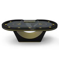 YH – Table de Poker professionnelle de 102 pouces, luxueuse Table de Poker Texas avec porte-gobelet doré
