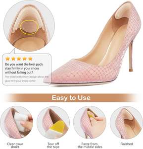 Protector de Talón de Espuma Suave, Insertos Adhesivos Antideslizantes, Reduce la Fricción y las Burbujas por Uso Diario - Product Image 5