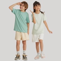 Alta calidad 100% algodón niños Cool Touch camisetas verano estilo mayor tamaño medio niños sólido camiseta en blanco