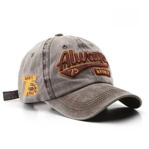 Wholesale High Quality Custom Logo Adjustable 6 Panel 3D Embroidery Sports Hat Baseball Cap For Men