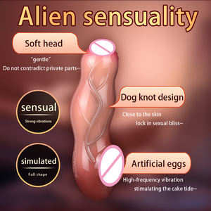 FAAK 13 cm <span class=keywords><strong>Vibrator</strong></span> untuk wanita masturbasi 10 frekuensi getaran Vagina stimulasi silikon cair Dildo simpul - Product Image 3