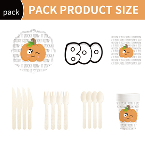 DAMAI Pumpkin Halloween-themed Paper Plates, Boo Paper Plates Set, Disposable Paper Plate Set - Product Image 6