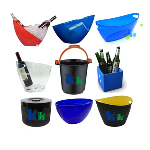 Xô Đá Mạ Kẽm Hình Tròn 5L Thương Hiệu Tùy Chỉnh Kèm Dụng Cụ Mở Chai Và Tay Cầm Bia Sâm Banh - Product Image 3