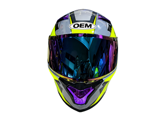 CL <span class=keywords><strong>UM</strong></span>-107 helm sepeda motor wajah penuh dewasa Visor bening penutup hitam Matte sirip dapat diganti cangkang CCC bersertifikat semua musim - Product Image 3