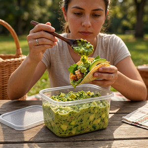 Contenitore per Alimenti Rettangolare Ele-Gate 800ml Trasparente Adatto per Microonde Senza BPA Congelatore - Product Image 3