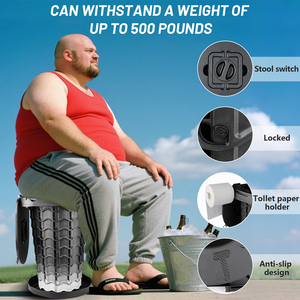 Bô Cắm Trại Ngoài Trời Có Thể Gập Lại Bằng Nhựa Chất Lượng Tốt Có Thể Giặt Được Bằng Nhựa Bô Di Động Gấp Gọn Đi Du Lịch Cắm Trại - Product Image 3