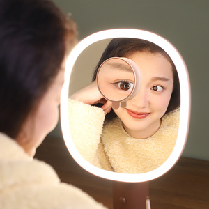 2025 nouvelle tendance Smart LED miroir de maquillage 3X <span class=keywords><strong>Zoom</strong></span> magnétique capteur de lumière automatique fonction de mémoire anti-dérapant ventouse Art déco Design - Product Image 6