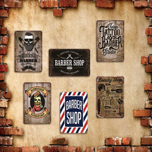 Plaque en métal vintage rétro pour salon de coiffure, salon de beauté, décoration murale classique pour salon de coiffure, bar, garage, pub, art mural - Product Image 2