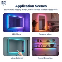 Interrupteur intelligent à touche unique pour miroir LED couleur magique, 12V, tactile capacitif, contrôleur RGB IP21 pour éclairage de meubles et armoires domestiques