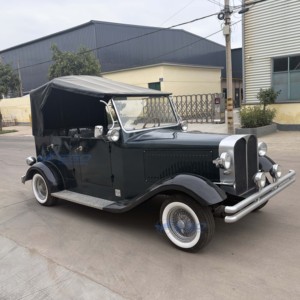 Voiture électrique noire à quatre roues, personnalisée, de style classique, pour le tourisme, voiture électrique rétro classique, sortie d'usine - Product Image 2