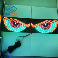 Auto Truck LED Devil Eyes Panel Fenster Verkleidung lampe USB Multi-Mode Neue Windschutz scheibe Animation Warnung Andere Auto Licht Zubehör
