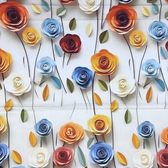 2025 New Pattern Design Digital Customized 120GSM Cotton Poplin 3D Digital Printed 100% Cotton Fabric for Garment