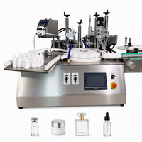 Machine de remplissage et de bouchage entièrement automatique CE, pompe péristaltique/piston/engrenage personnalisée, acier inoxydable 304, précision 0,01 ml