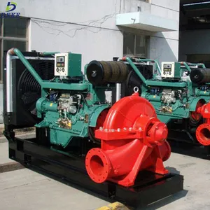 DEKE Engine Industrial Horizontal Drainag Water Pump Heavy Duty Seawater Diesel Double Suction Pump