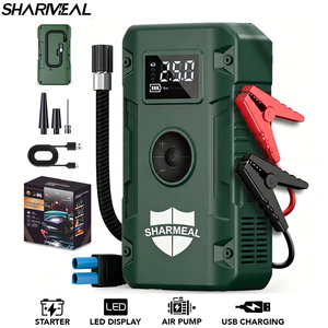 Sharmeal OEM&ODM <span class=keywords><strong>Avviatore</strong></span> <span class=keywords><strong>di</strong></span> <span class=keywords><strong>Emergenza</strong></span> 4-IN-1 12V 6000mAh, <span class=keywords><strong>Avviatore</strong></span> Portatile per Auto con Power Bank e Pompa d'Aria - Product Image 1
