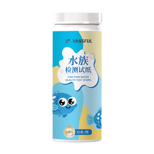 Bandelettes de test de qualité de l'eau pour aquarium Vansful, 8 en 1, 30 bandelettes pour la détection du pH, de l'ammoniac, du chlore et de la dureté de l'eau d'aquarium et de bassin - Product Image 3
