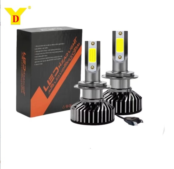 YDF2 COB 55W 6000K White Light Car LED Headlights H7 H1 Front LED Fog Lights Non-destructive 12V Installation New Condition