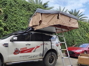 Tente <span class=keywords><strong>de</strong></span> <span class=keywords><strong>toit</strong></span> <span class=keywords><strong>de</strong></span> <span class=keywords><strong>voiture</strong></span> pour voyage en plein air, camping quatre saisons, double couche, tissu Oxford épaissi, imperméable, coupe-vent, légère - Product Image 3