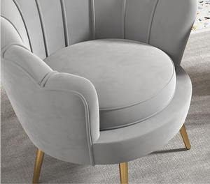 Sillón de Oficina de Terciopelo, Sillón Individual para Sala de Recepción, Sillón de Hierro Forjado, Sillón de Maquillaje - Product Image 5
