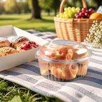Boîtes d'emballage pour pâtisserie en plastique jetables écologiques de 8 oz, 12 oz, 16 oz, 24 oz, 32 oz, recyclables en PET, contenants pour gâteaux