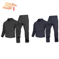 Tenue Tactique de Combat SIKE pour Alpinisme, Combinaison Élastique Respirante à Manches Longues, Camouflage Urbain pour Activités Extérieures