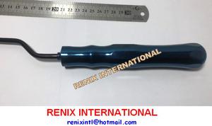 Ensemble d'instruments chirurgicaux en acier inoxydable avec curette à baïonnette cervicale à poignée à revêtement bleu de Renix International pour les hôpitaux de soins intensifs - Product Image 5