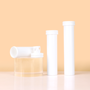 Tube rond en plastique PP de qualité alimentaire pour comprimés effervescents pharmaceutiques, conteneur de capsules médicales de vitamine C avec couvercle à ressort - Product Image 4
