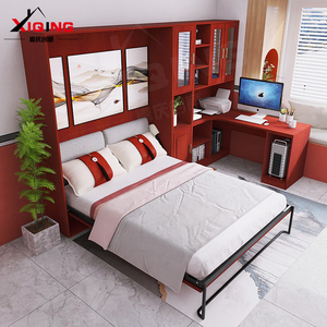 Nueva <span class=keywords><strong>Cama</strong></span> Plegable Invisible de Estilo Chino: <span class=keywords><strong>Cama</strong></span> Murphy <span class=keywords><strong>Vertical</strong></span> con <span class=keywords><strong>Armario</strong></span>, Escritorio y Almacenamiento en la Pared - Product Image 3