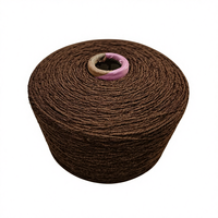 Fil à tricoter, à coudre, à broder et à crocheter en coton cardé 100% à extrémité ouverte Ne5s-21s, fil élastique haute ténacité, motif teint