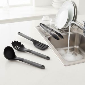 Custom New Mini Silicone 4-Piece Eco-Friendly Kids Kitchen <b>Utensil</b> <b>Set</b> Ladle Spatula Spoon Slotted Spatula-Dishwasher Safe - Product Image 4